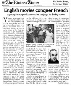 RIVIERA TIMES Septembre 2003